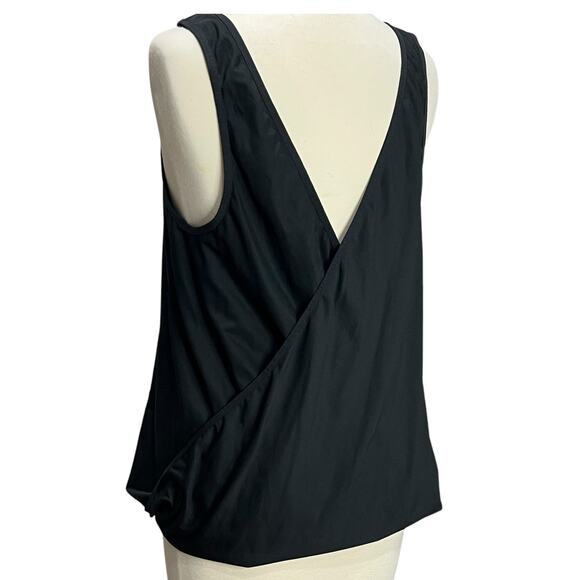 Fabletics Lucia Tank Top Women L Black Reversible Switchback Performance Workout - Picture 8 of 15